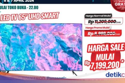 Beli TV LED 50-65 Scuttle di Transmart Fats Day Sale Bisa Hemat Rp 4 Jutaan!