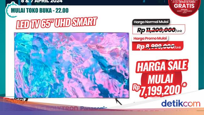 Beli TV LED 50-65 Scuttle di Transmart Fats Day Sale Bisa Hemat Rp 4 Jutaan!