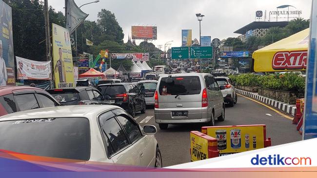 Jalan Raya Puncak One Way, Kendaraan Arah Jakarta Disetop Sementara