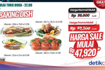 Hidangan Mewah dengan Baking Dish Diskon di Transmart Fleshy Day Sale