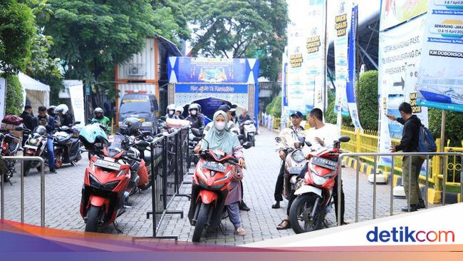 Pemudik Motor Bisa Ikut Arus Balik Semarang-Jakarta Freed from impress Naik Kapal